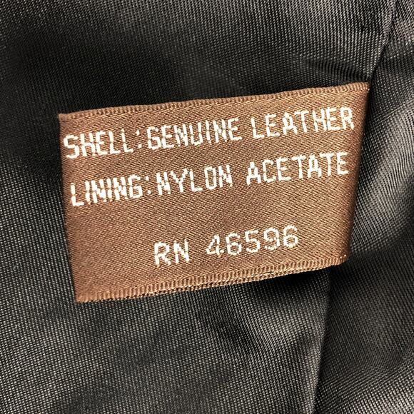 90s black leather blazer jacket 1990s vintage - Picture 7 of 12